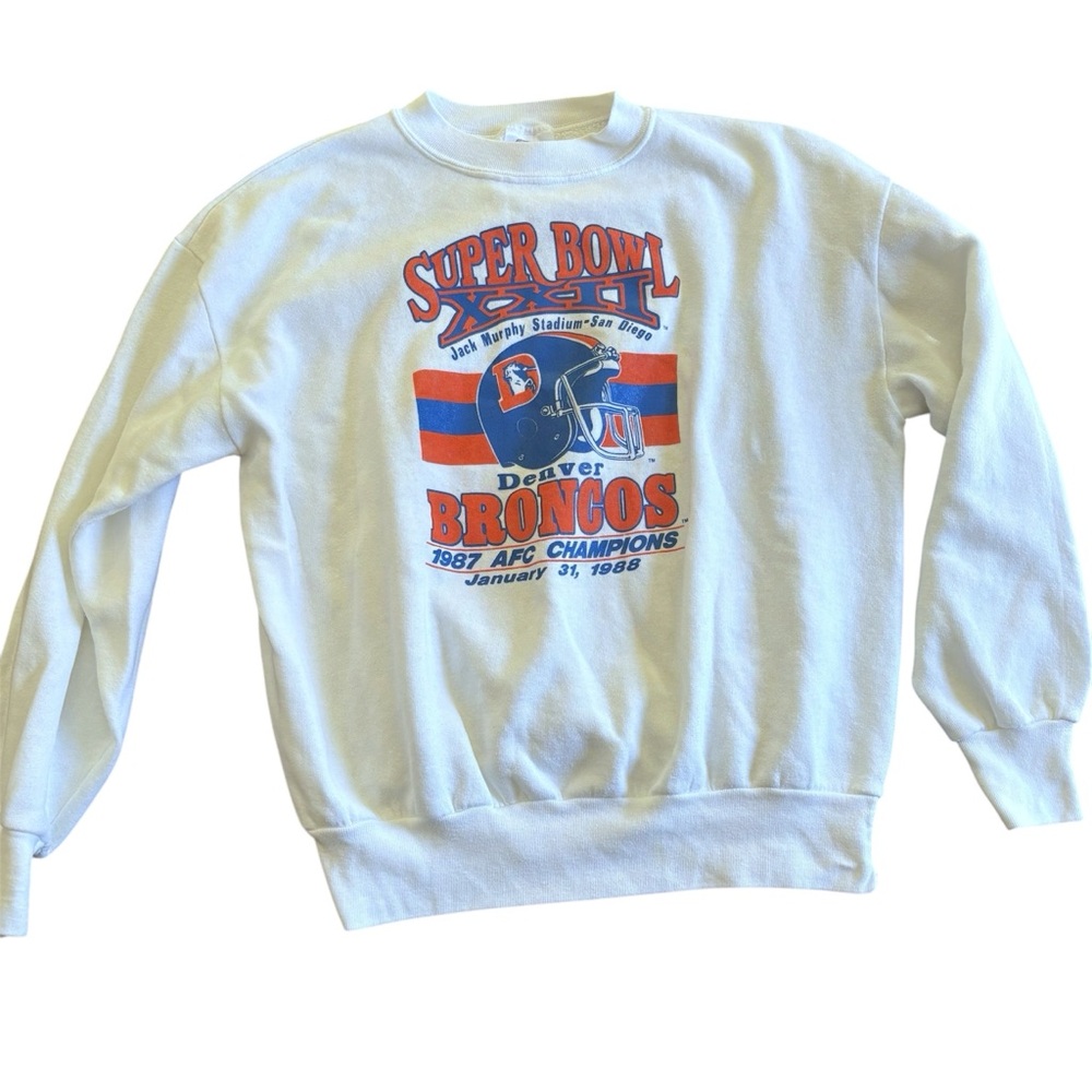 Vintage Denver Broncos AFC Champions Super Bowl 1988 Sweatshirt Size Large USA